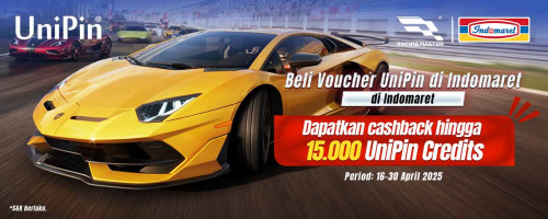 Top Up Racing Master di Indomaret dan Dapatkan Cashback 15.000 UniPin Credits